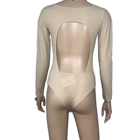 NWT Wolford The Back Cut Out Bodysuit nude M - Picture 9 of 15